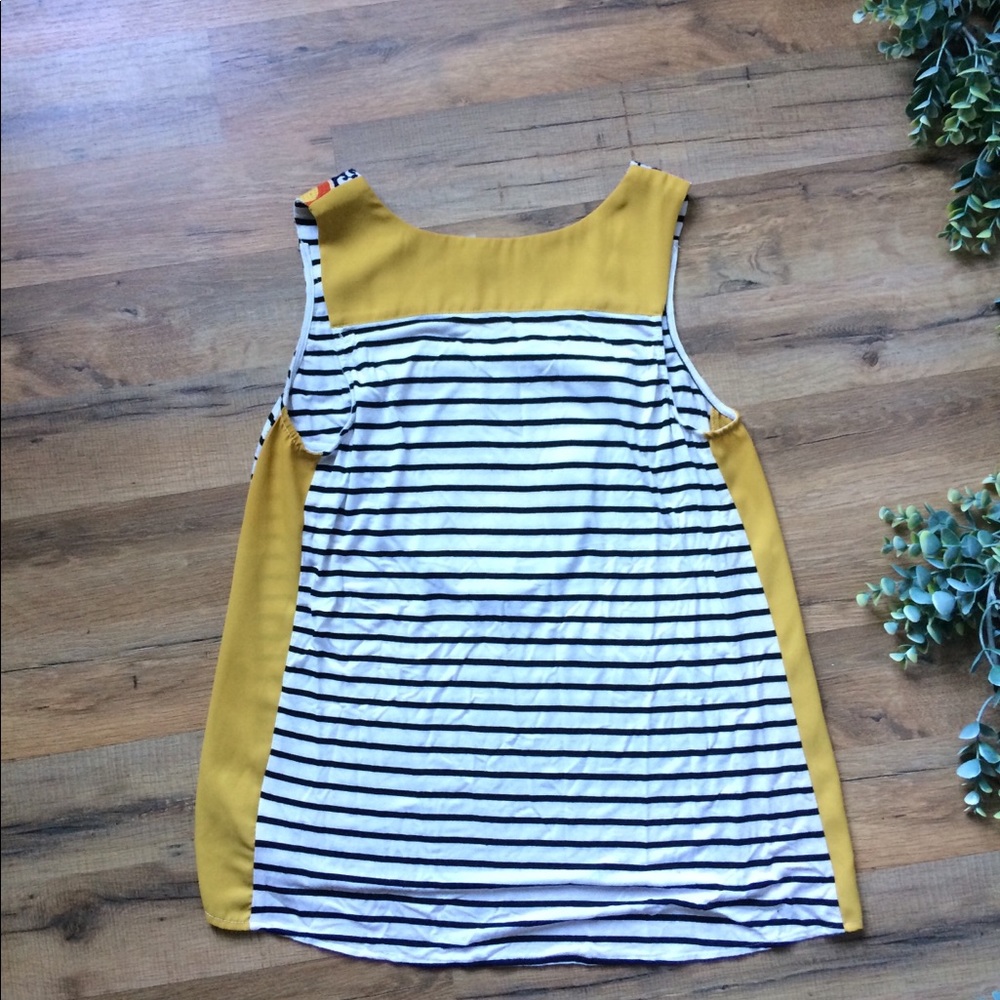 SOLD THML | Arielle Embroidered Striped Tank Top - Picture 6 of 7